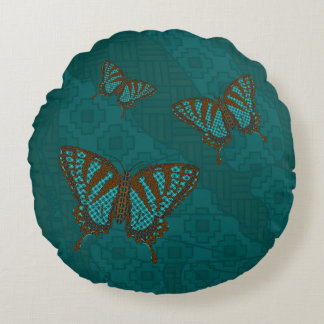 Native Swallowtail Round Pillow