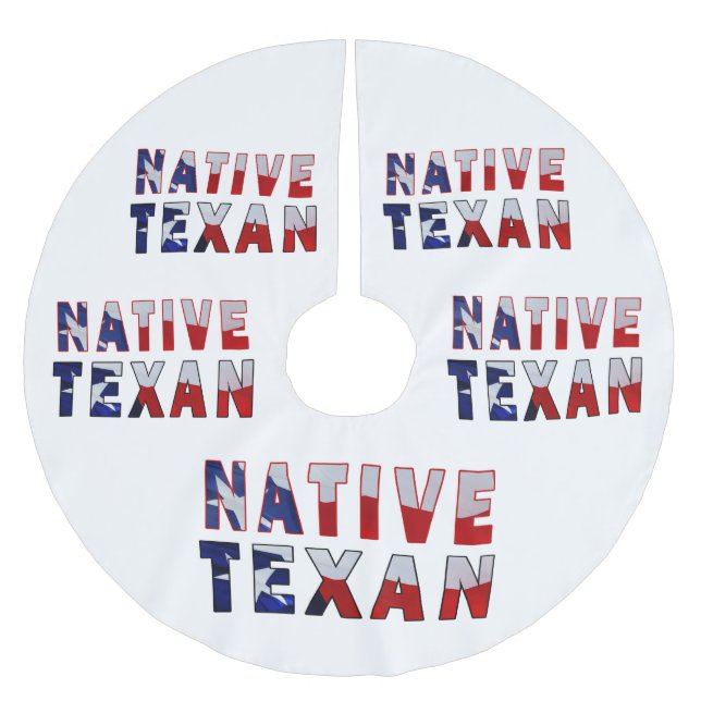Native Texan Flag Brushed Polyester Tree Skirt (Front)