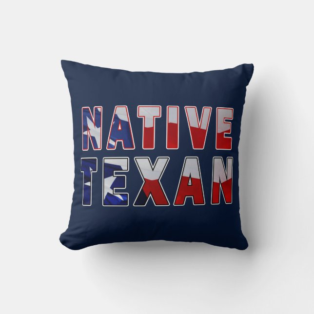 Native Texan Flag Cushion (Front)