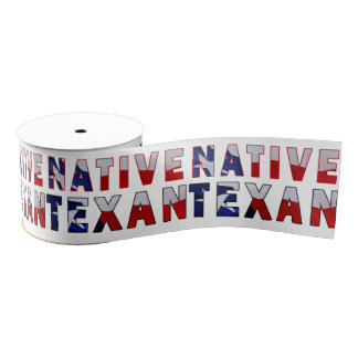 Native Texan Flag Grosgrain Ribbon