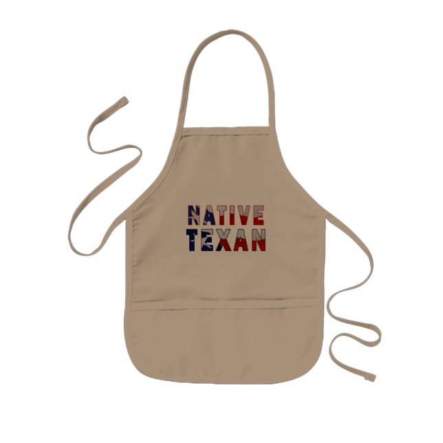 Native Texan Flag Kids Apron (Front)