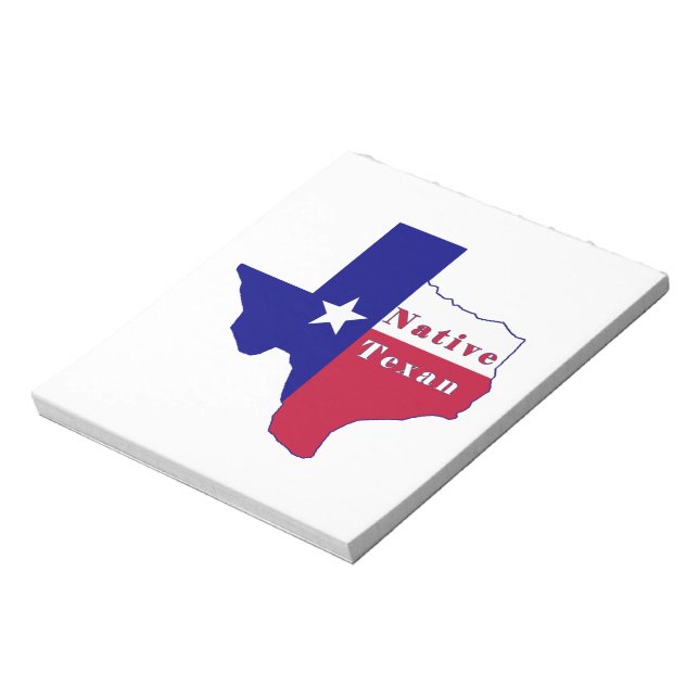 Native Texan Flag Map Notepad (Rotated)
