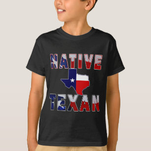 Native Texan Flag Map T-Shirt