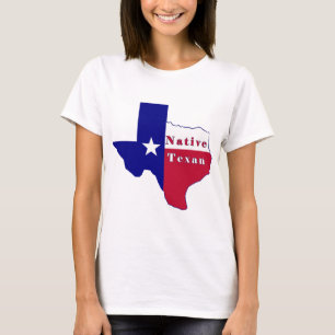 Native Texan Flag Map T-Shirt