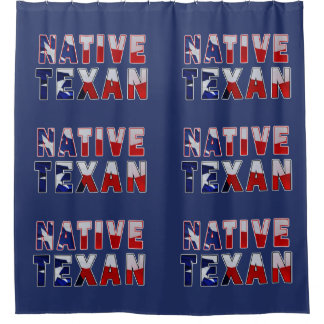 Native Texan Flag Shower Curtain