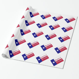 Native Texan Lone Star Flag Wrapping Paper