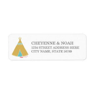 Native Themed   Tipi Return Address Labels