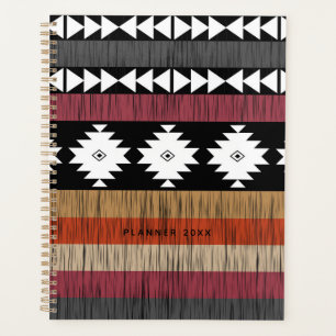 Native Tribal Colourful Lines Pattern  Planner