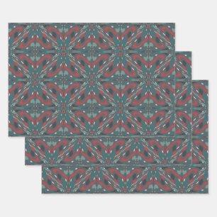 Native Tribal Southwestern Colours Pattern Wrapping Paper Sheet
