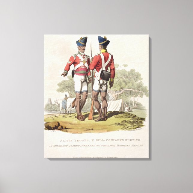 Native Troops in the East India Company's Service: Canvas Print (Front)