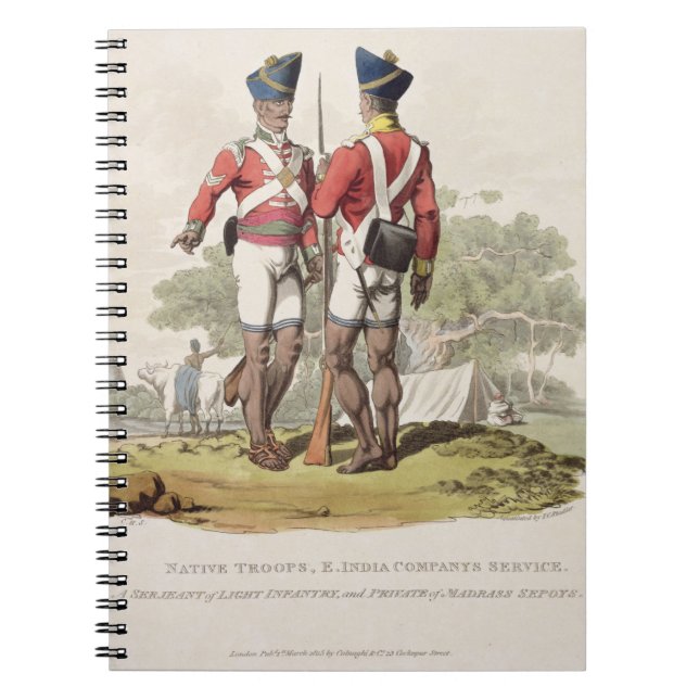 Native Troops in the East India Company's Service: Spiral Notebook (Front)