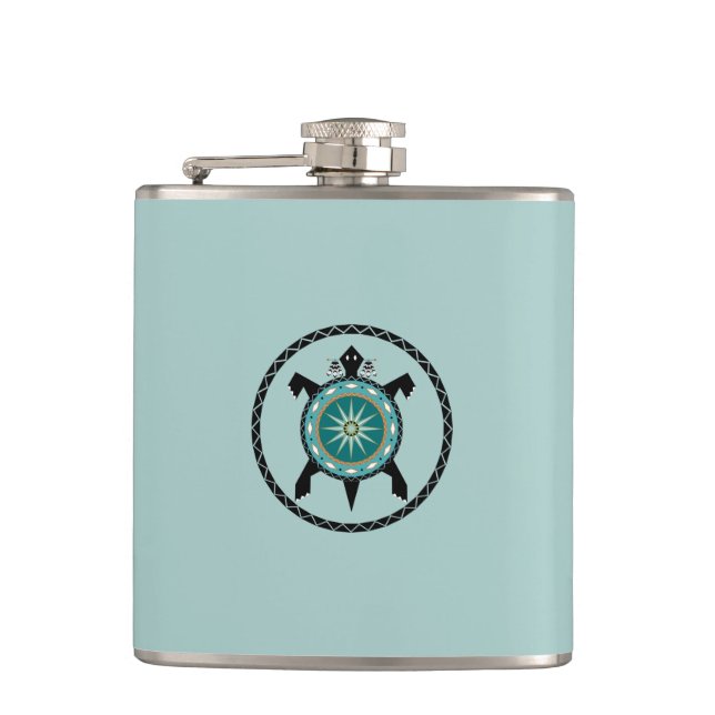 Native Turtle Hip Flask (Front)