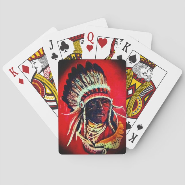 Native Warrior Classic Playing Cards (Back)