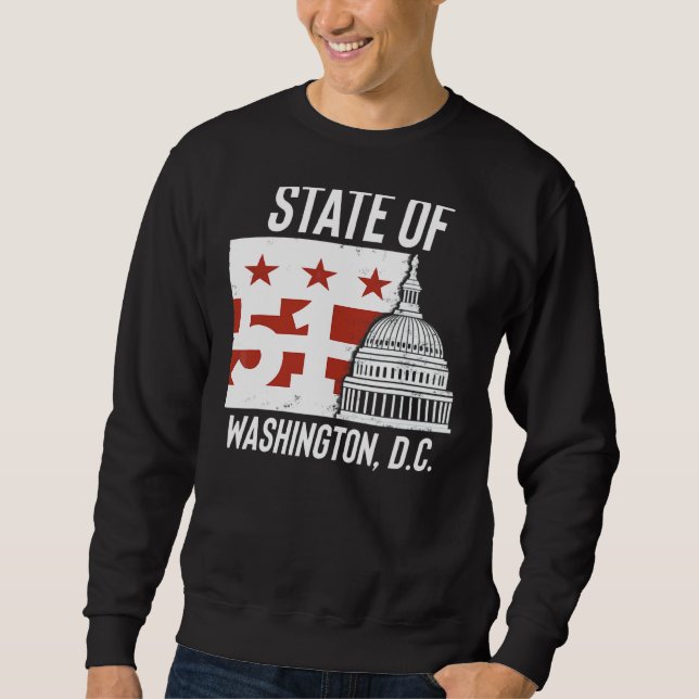 Native Washingtonian State Of Washington D C Sweatshirt (Front)