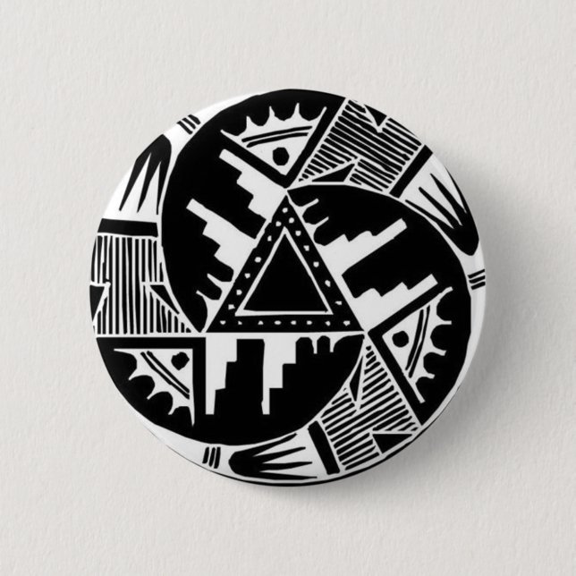 Native Wheel 6 Cm Round Badge (Front)