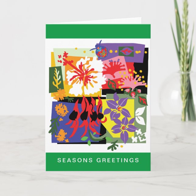 Native WILDFLOWERS - Australian Christmas card (Front)