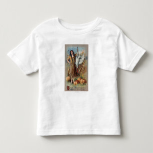 Native Woman Holding Turkey Toddler T-Shirt