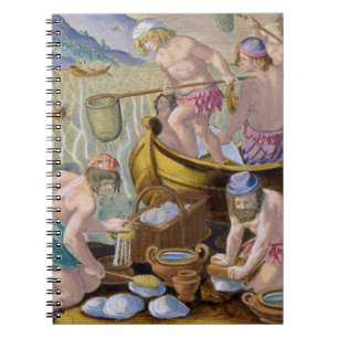 Natives Fishing for Giant Clams on the Indus, plat Notebook