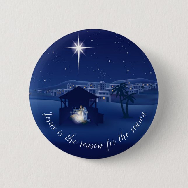 nativity 6 cm round badge (Front)