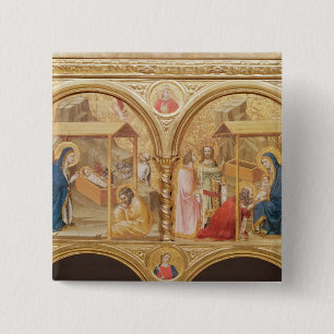 Nativity and the Adoration of the Magi 15 Cm Square Badge