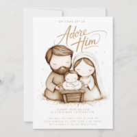 Nativity Baby Jesus Adore Him Christmas