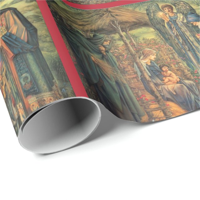 Nativity Baby Jesus Angel 3 Kings Detailed Image Wrapping Paper (Roll Corner)