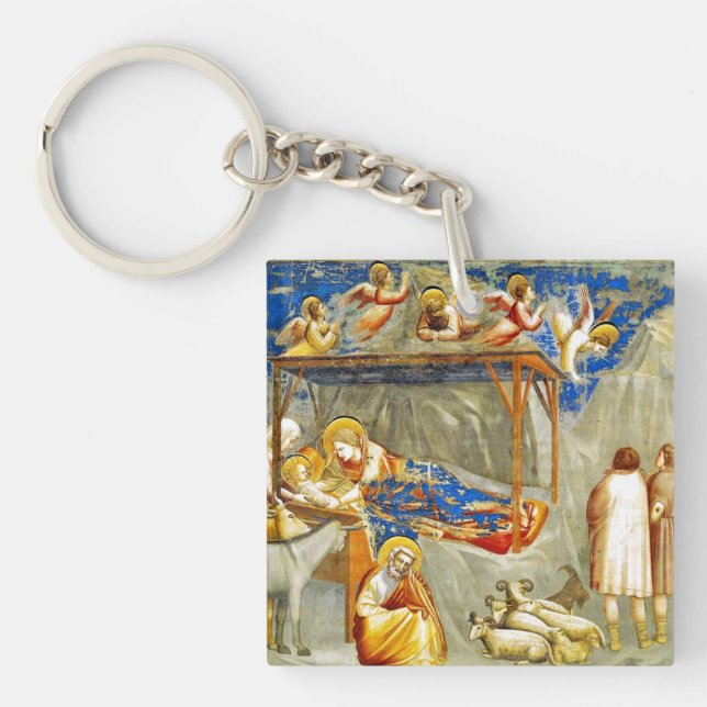 Nativity Birth of Jesus  Key Ring (Front)