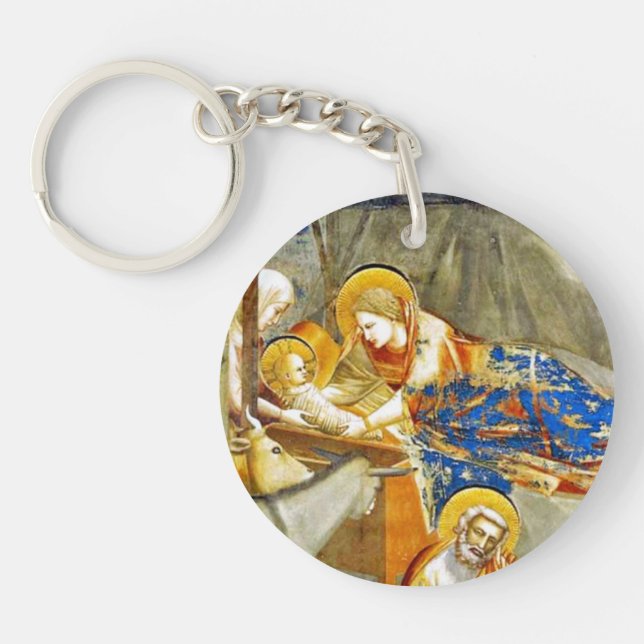 Nativity Birth of Jesus  Key Ring (Front)
