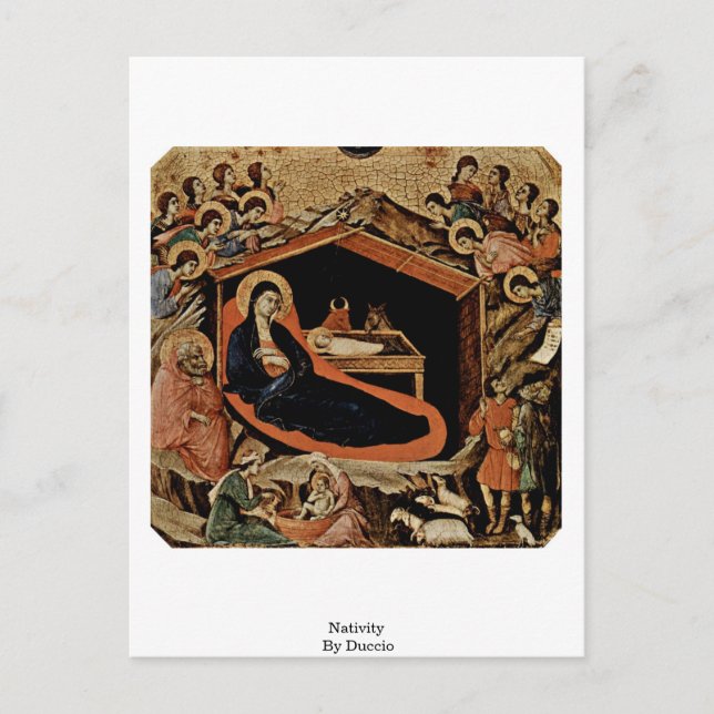 Nativity By Duccio Postcard (Front)