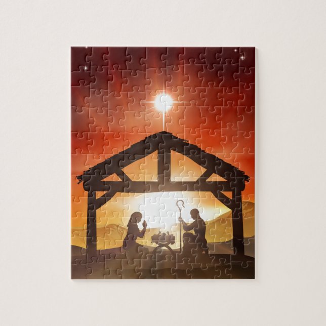 Nativity Christian Christmas Scene Jigsaw Puzzle (Vertical)