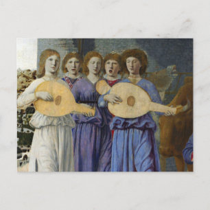 NATIVITY,CHRISTMAS ANGELS by PIERO DELLA FRANCESCA Holiday Postcard