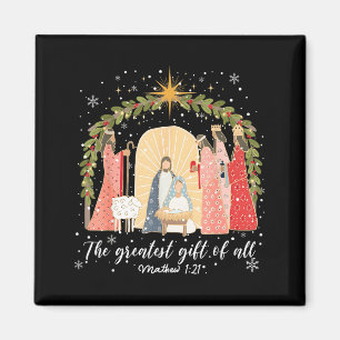 Nativity Christmas Baby Jesus Christian Greatest O Magnet