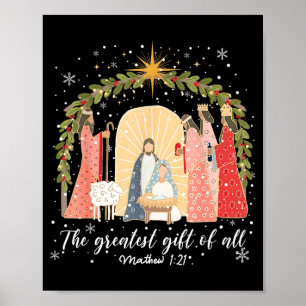 Nativity Christmas Baby Jesus Christian Greatest O Poster