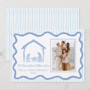 Nativity Christmas Greeting, Holiday Family Photo Card