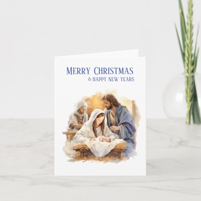 Nativity Christmas   Holiday Card (Front)