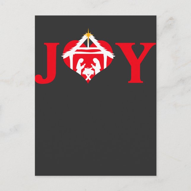 Nativity Christmas Joy Jesus Christian Religious Postcard (Front)