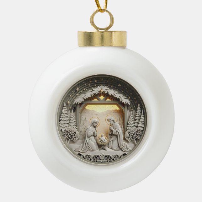 Nativity Christmas Ornament – Holy Family 1 (Front)