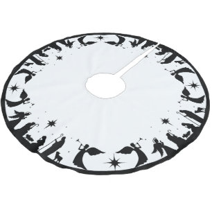 Nativity Christmas Tree Skirt, Personalized Brushed Polyester Tree Skirt