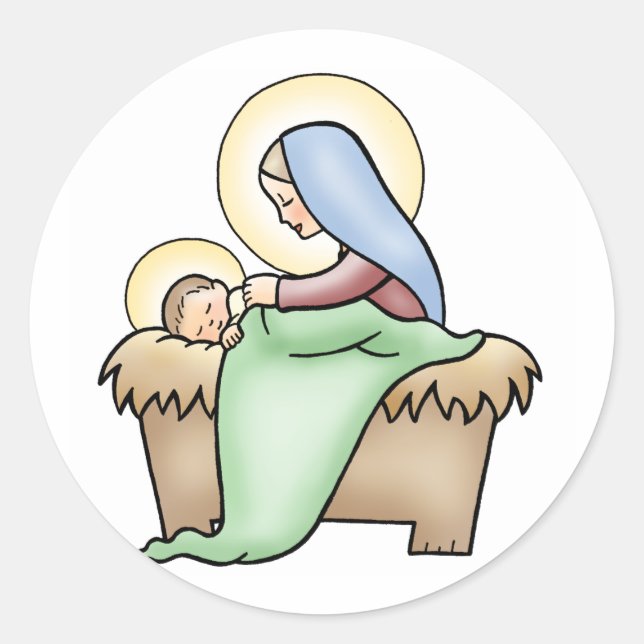 Nativity Classic Round Sticker (Front)
