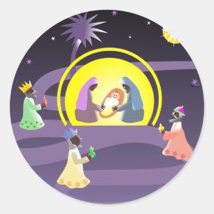 Nativity Classic Round Sticker