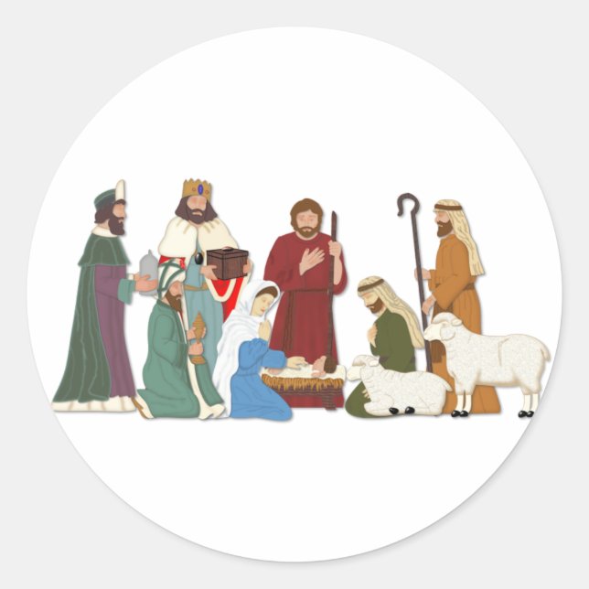 Nativity Classic Round Sticker (Front)