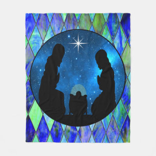 Nativity fleece blanket