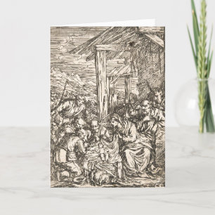 Nativity German by Jonas Umbach (c 1624-1693) Holiday Card