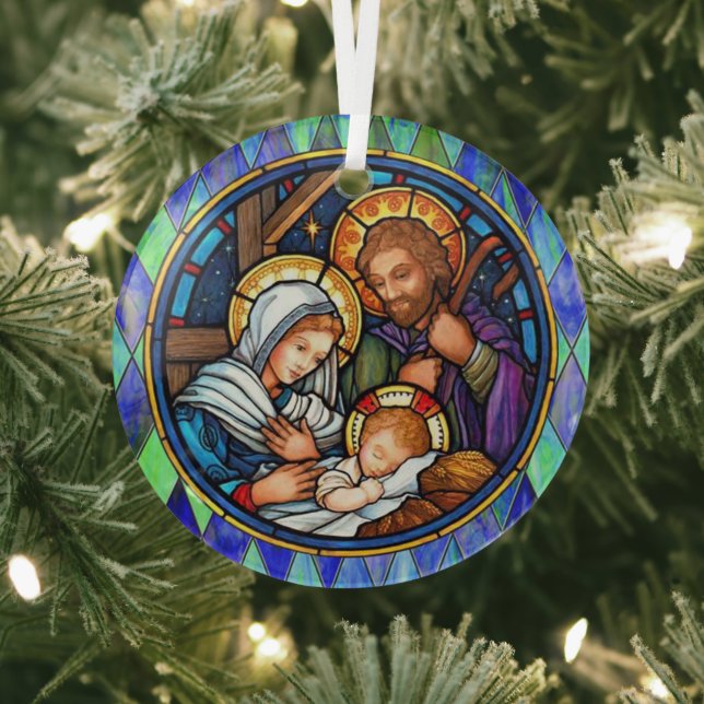 Nativity    glass tree decoration (Insitu)