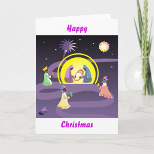 Nativity, Happy Christmas Holiday Card