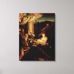 Nativity - Holy Night - Correggio - Renaissance Canvas Print
