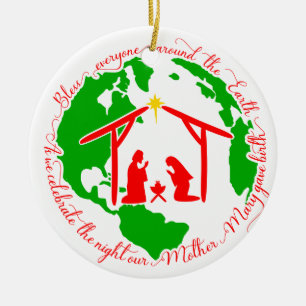 Nativity Holy Night Holiday Christmas Ornament