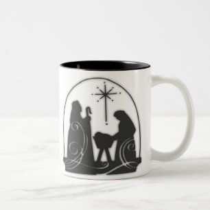 Nativity/ Isaiah 9:6 Two-Tone Coffee Mug