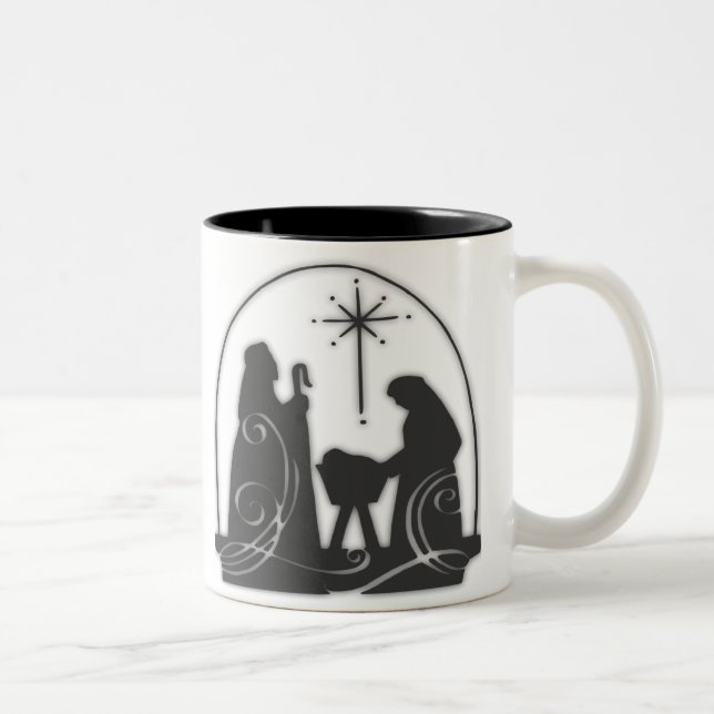 Nativity/ Isaiah 9:6 Two-Tone Coffee Mug (Right)