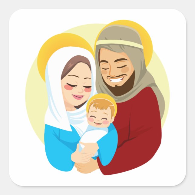 Nativity Jesus Birth Square Sticker (Front)